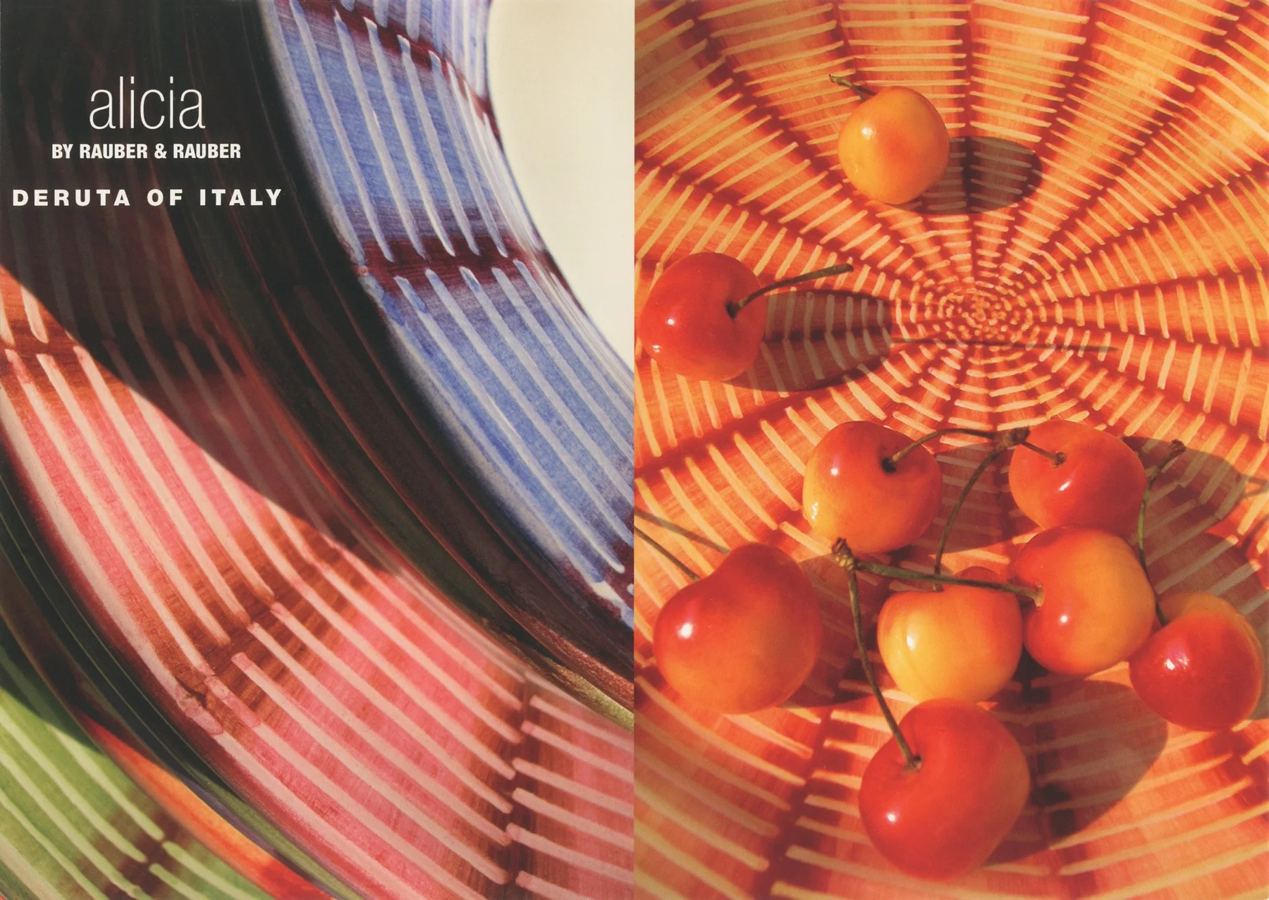 Hand-painted majolica ceramic plate, Deruta, Umbria, Italy — Rauber & Rauber product design