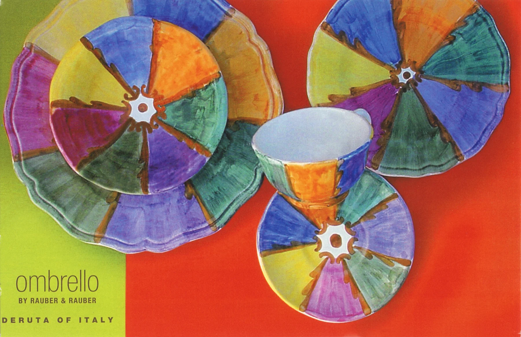 Collection of hand-painted Deruta majolica ceramics by Rauber & Rauber